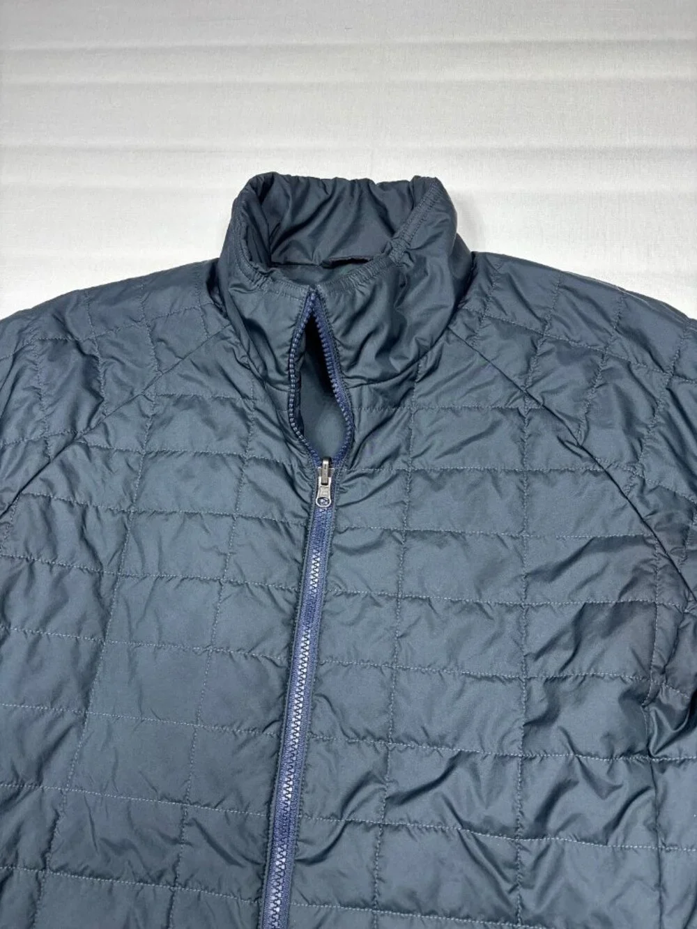 Patagonia Snowbelle Insulated Reversible Puffer Jacket Liner Blue Womens Med